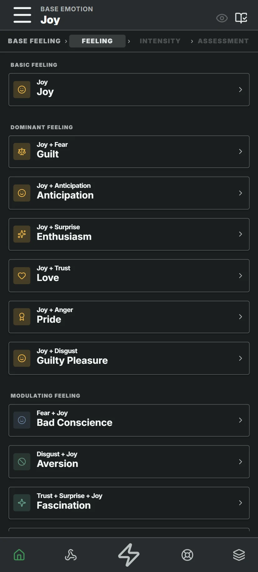 Select emotion