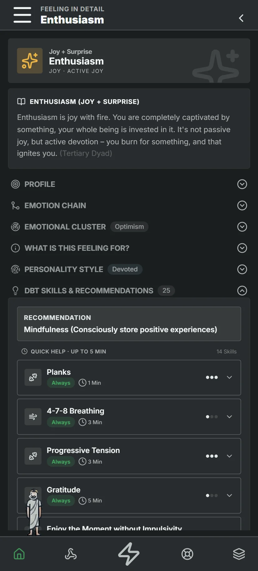 Emotion profile