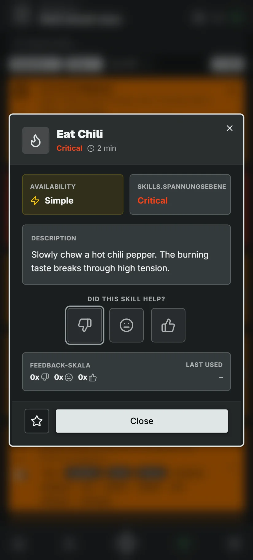 Skill detail