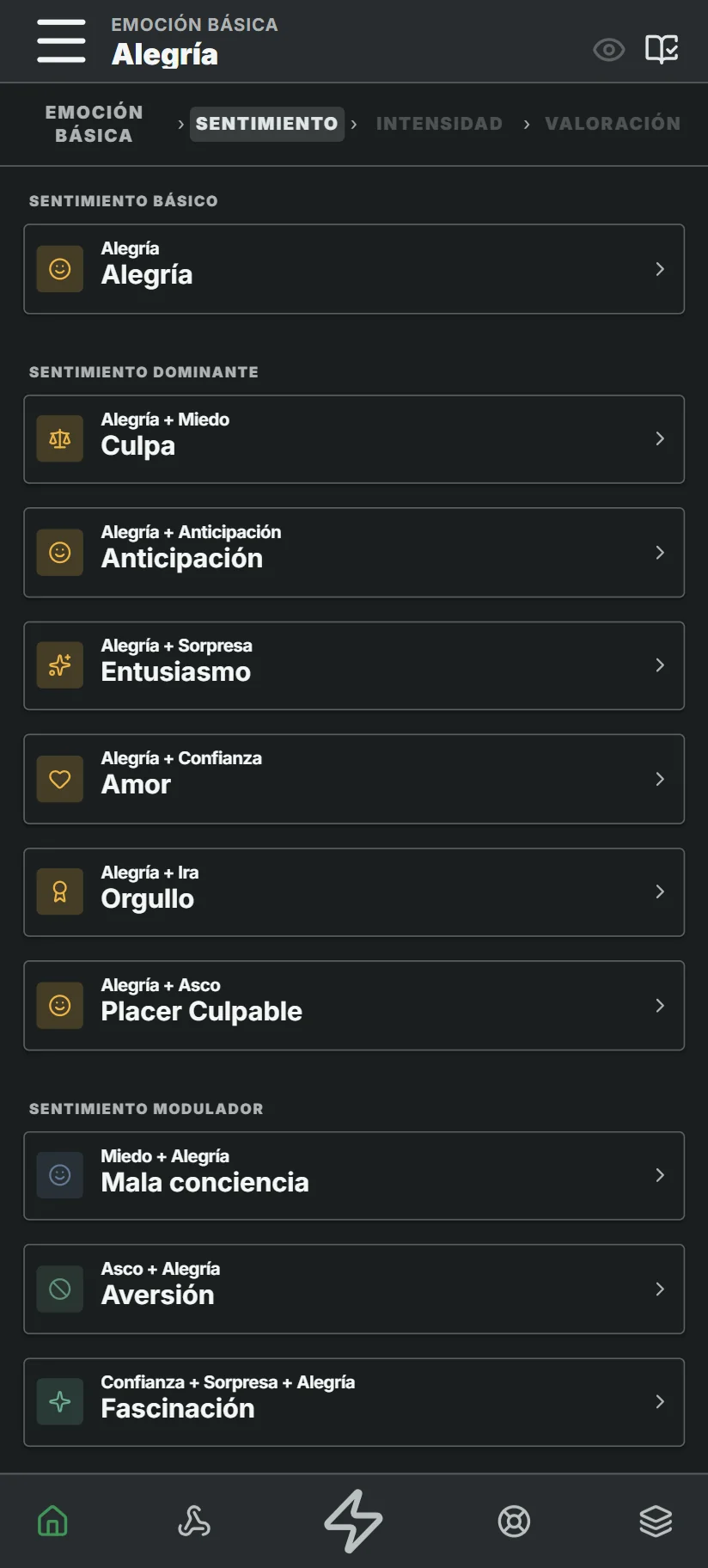 Seleccionar emoción