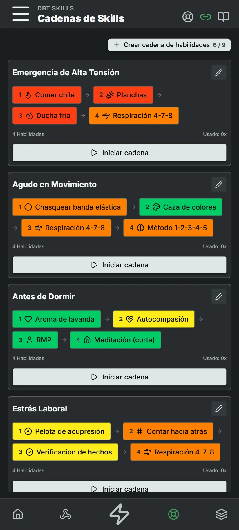 Cadenas de habilidades