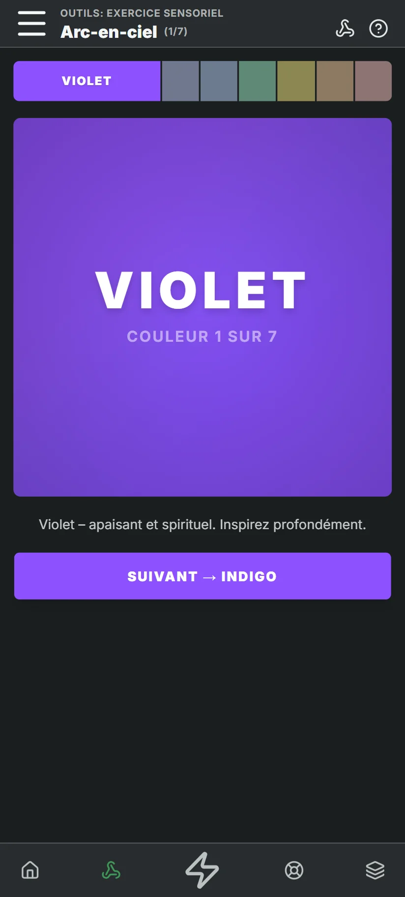 Vue arc-en-ciel