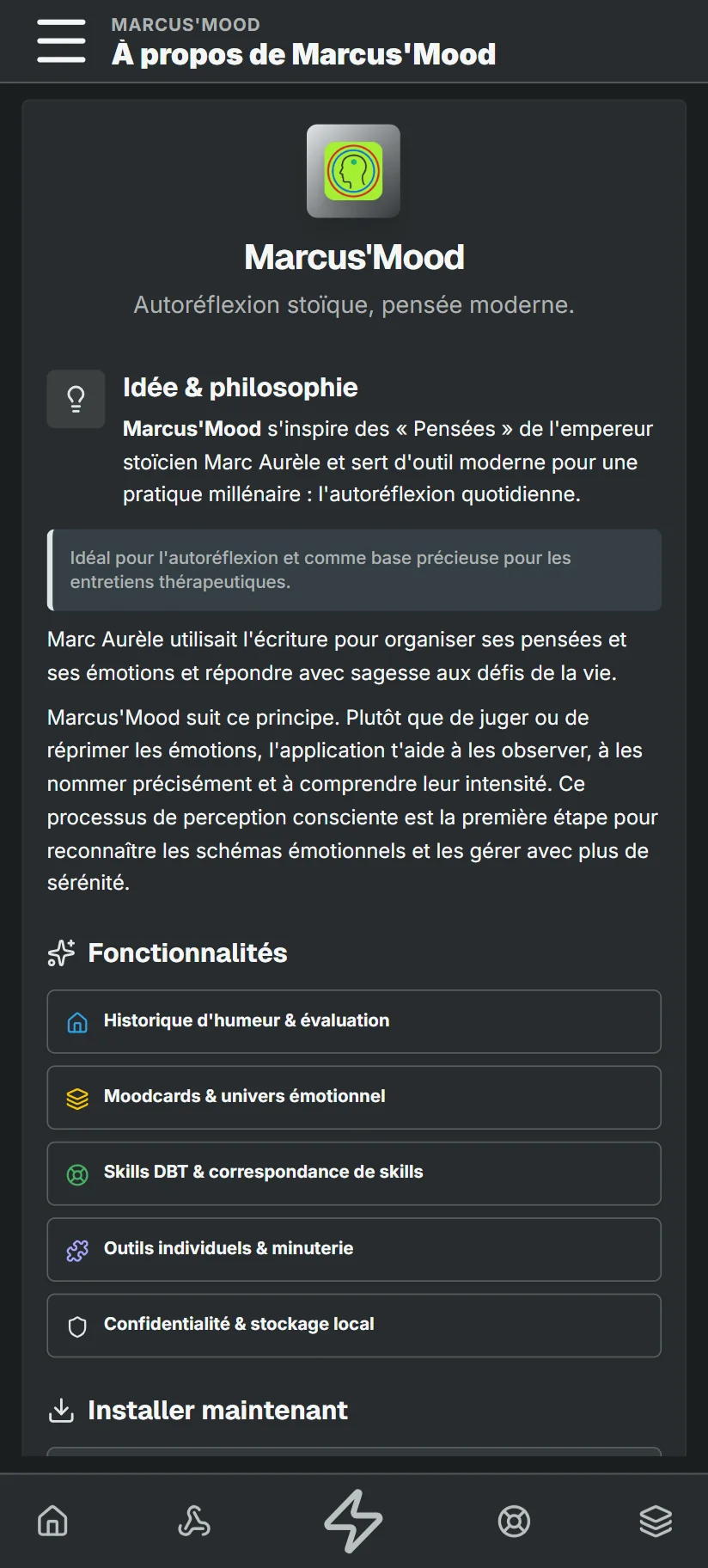 À propos de l'app